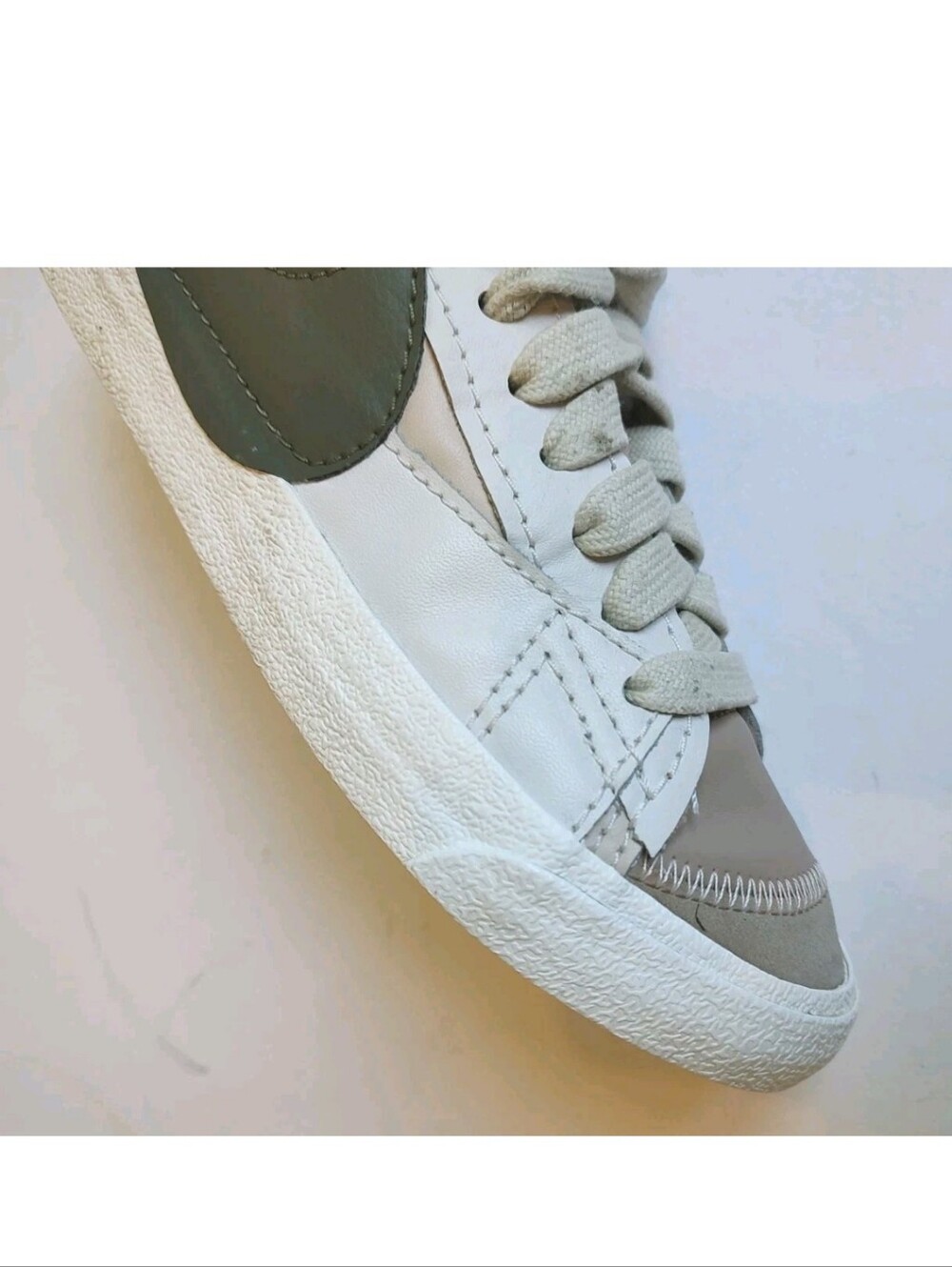 Nike Blazer 77 Low Jumbo Sand Drift Olive Lace Up Sneakers Women's Size 10 Shoes - Picture 5 of 16